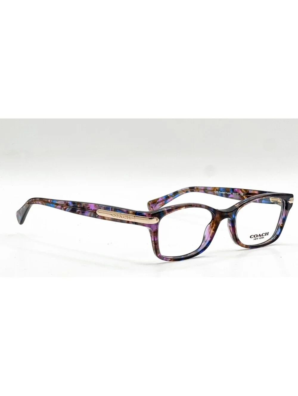 Coach HC 6065 5288 Confetti Purple Tortoise Full Rim Eyeglass Frames 49-17-135